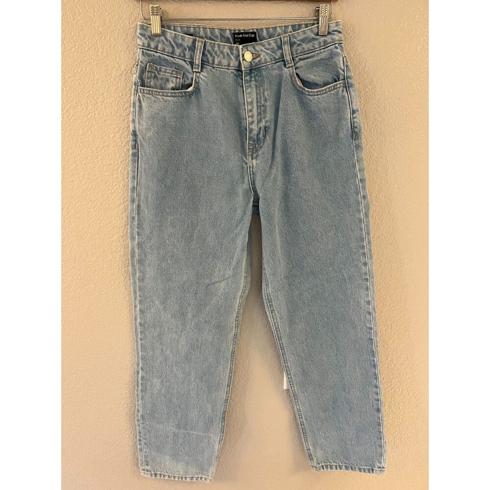 Frank And Oak Womens Patti Straight Fit Jeans Light Wash Size 28